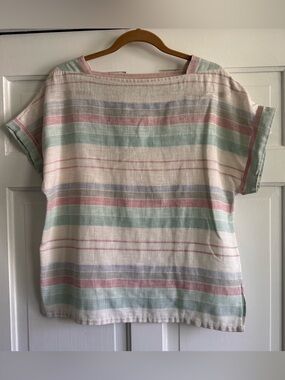 Vintage 80s E.B. by Eccobay Striped Print Top